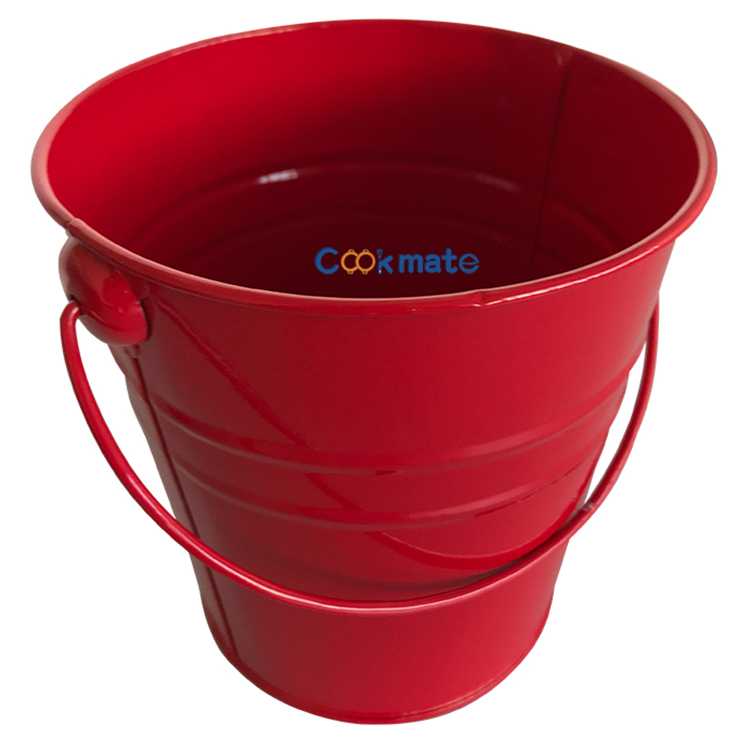 China Supplier Bar Accessories Portable Party Drink Chiller Round Metal Beer Ice Buckets With Handle
