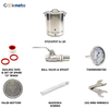 Cookmate Homebrew 40L Stainless Steel Beer Kettle Brewing Pot with DIY Weldless Fittings Kit