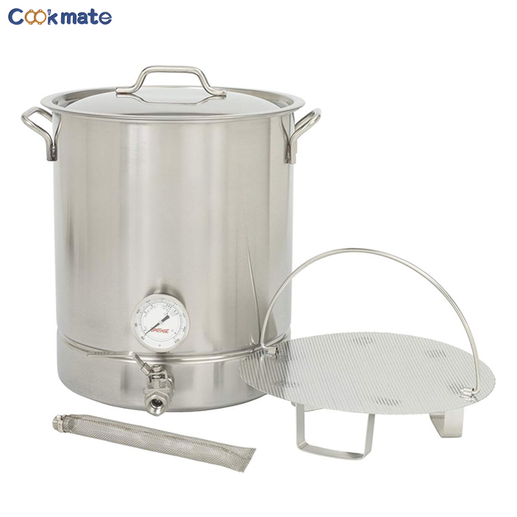 Brew Pot 10 Gallon Stainless Steel Pot - Kettle Brew Kettle 10 Gallon for Beer Brewing