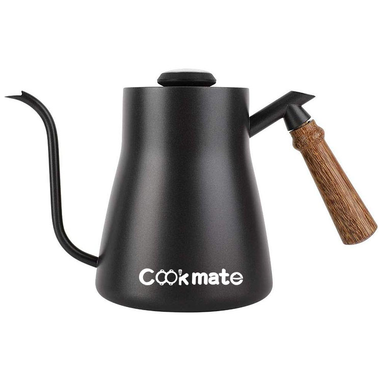Good Quality Stainless Steel 304 Pot Coffee Pour Over Coffee Drip Kettle With Wood Handle