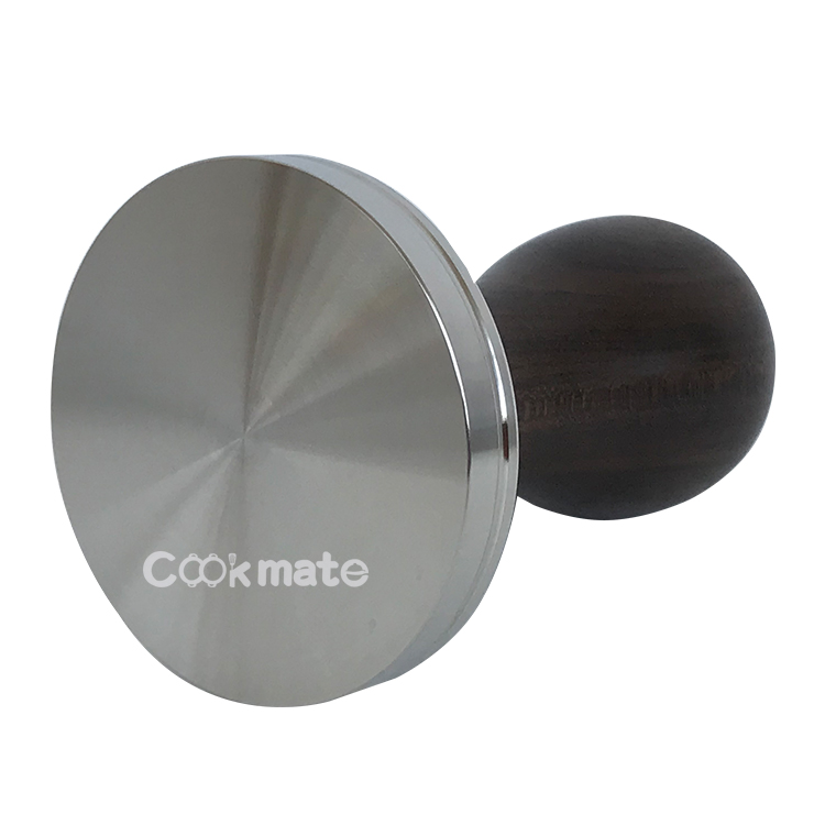 America Style Plate Press Flat Base Calibrated Coffee Tamper With Wood Handle