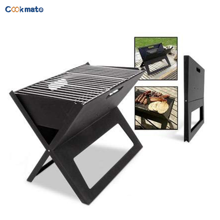 Outdoor X Shape Cooking Camping Hiking Picnics Garden Travel Foldable Charcoal Portable BBQ Barbecue Lightweight Simple Grill