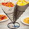 Cookmate black durable in use family use French fries fried chicken ice cream finger food 4 cones holder