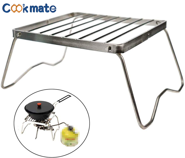 Portable Camping Grill Folding Compact Stainless Steel Charcoal Barbeque Grill for Picnics Backpacking Backyards Survival