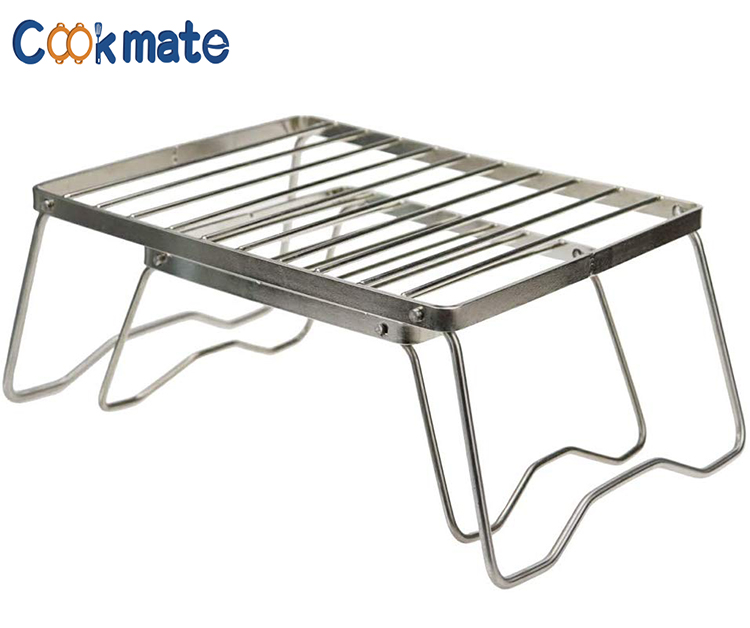 Portable Camping Grill Folding Compact Stainless Steel Charcoal Barbeque Grill for Picnics Backpacking Backyards Survival