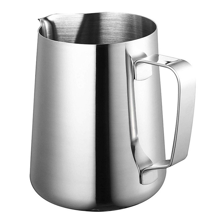 12 Oz Latte Art Milk Frothing Stainless Steel Creamer Frothing Pitcher with Temperature Sticker