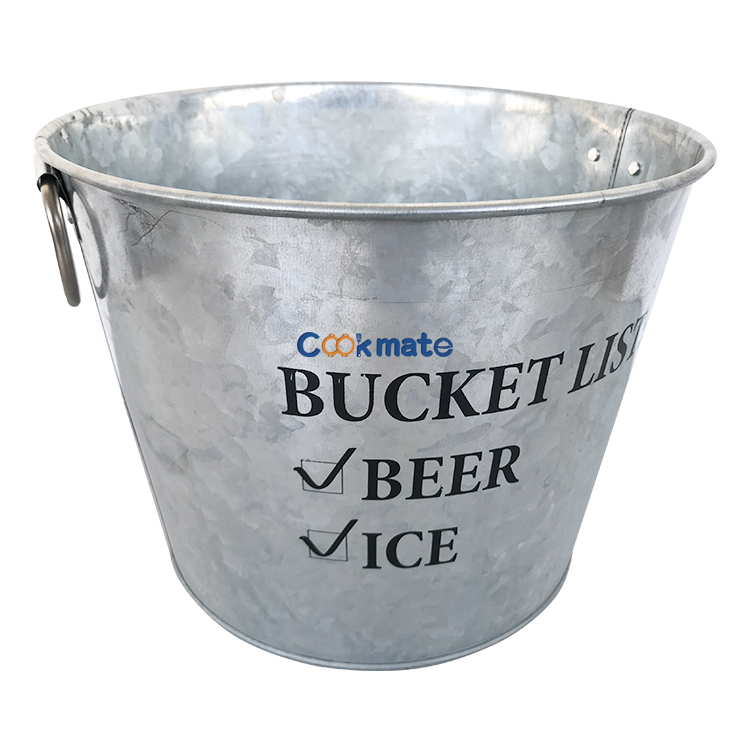 Gift Idea for Housewarming Metal Drink Cooler Double Wall Round Beverage Tub