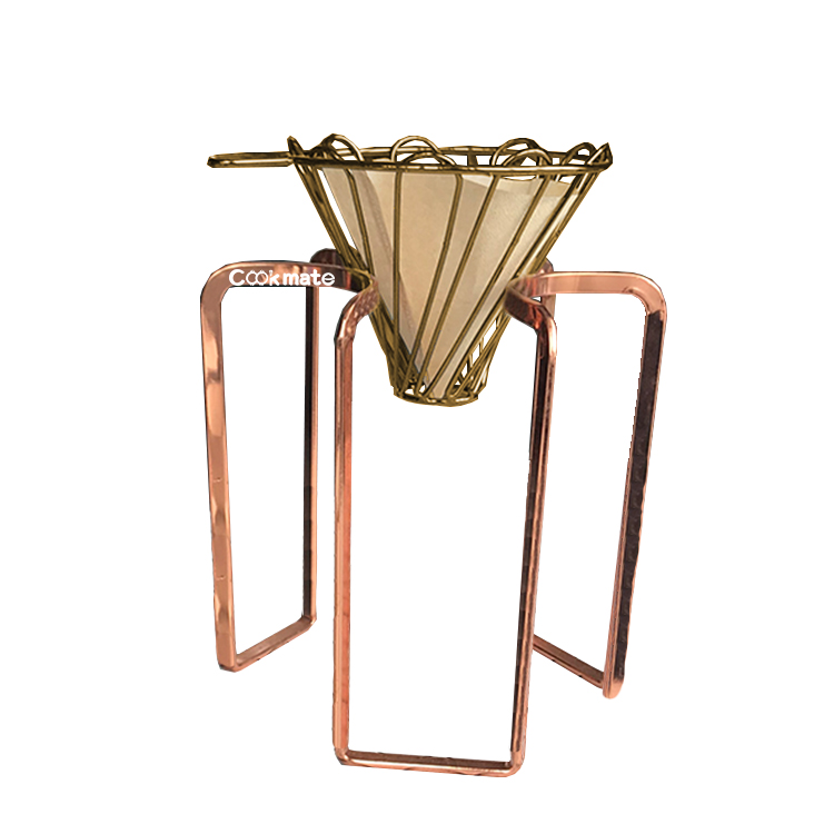 304 Stainless Steel Mocha Portable Coffee Dripper Hand Drip Rack Pour Over Coffee Filter Holder Coffee Drip Stand Filter