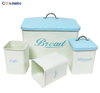 Countertop Space Saving Bread Bin Loaves Storage Vintage Home Kitchen Gifts Tea Coffee Sugar Tin Canister/Bread Box/Bin/Holder