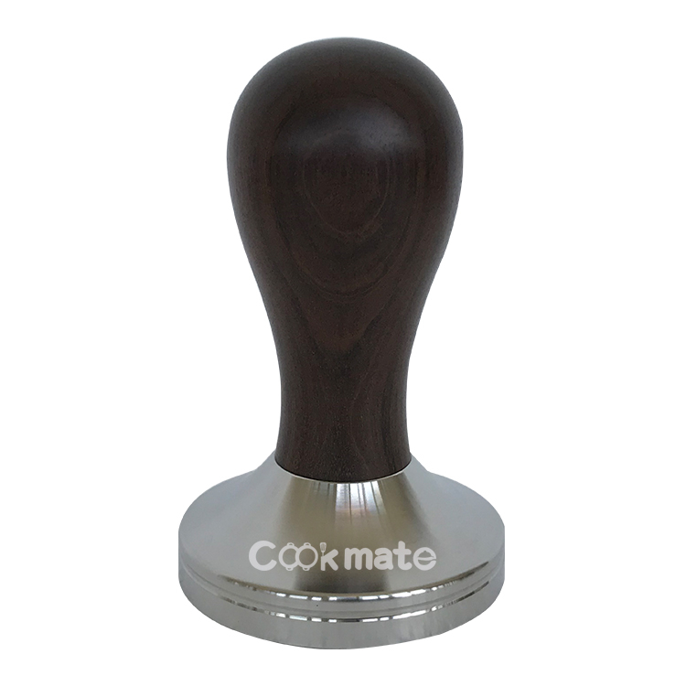 America Style Plate Press Flat Base Calibrated Coffee Tamper With Wood Handle