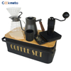 Cookmate Luxury Metal Box V60 Hand Drip Coffee Maker Grinder Gift Set Coffee Table Set with U Handle