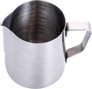 Amazon G.M.Q. Hot Sell Multi Size 304 Stainless Steel Modern Color Milk Froth Milk Jug Bottle Pitcher
