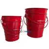 Hot Selling House Party Red Ice Bucket Set Steel Tub Flower Pot with Handles for A Bottle of Beer Champagne Wine