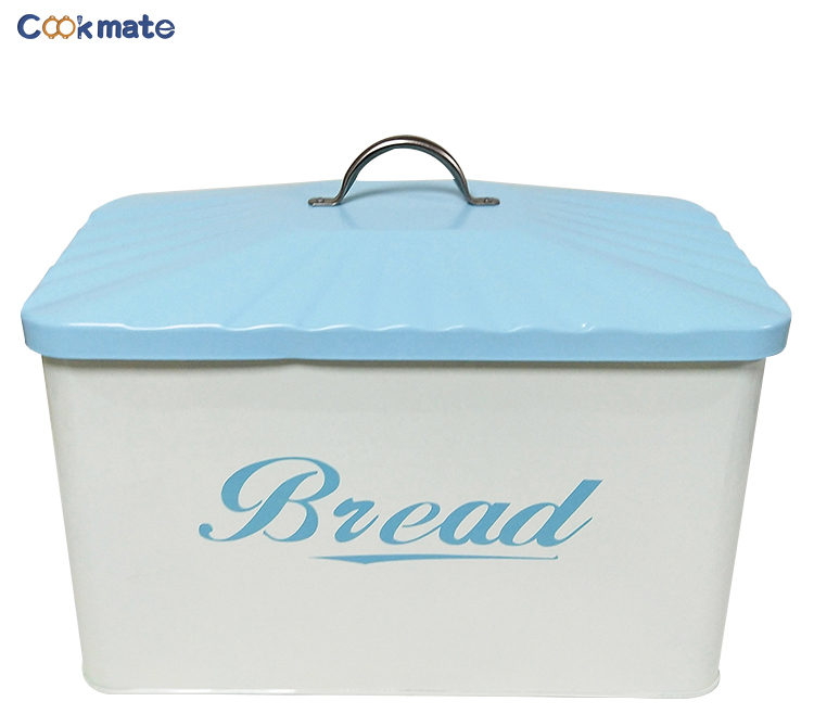 Countertop Space Saving Bread Bin Loaves Storage Vintage Home Kitchen Gifts Tea Coffee Sugar Tin Canister/Bread Box/Bin/Holder