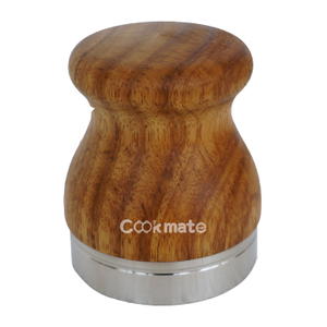 Perfect Flow Custom Free Logo Printed Calibrated Coffee Tamper with 100% Flat Stainless Steel Base
