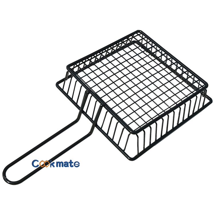Top Quality Hotel And Restaurant Fish Fry Baskets Pasta BBQ Mesh Basket With Handle
