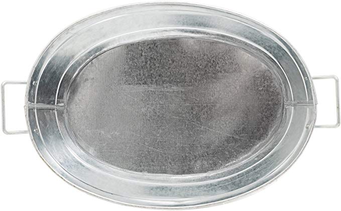 Large Galvanized Steel Metal Oval Tub Flower Pot Wine Bucket