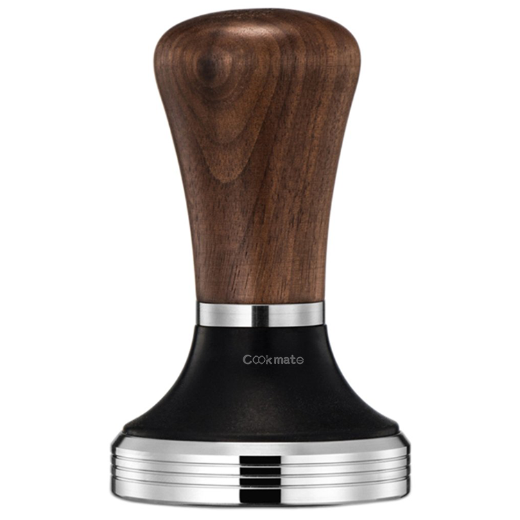 Cookmate Wood Handle Flat Base Durable Brown Tamper Coffee Pull Espresso Washable Tampers