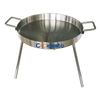 Outdoor Kitchen Cookware Cooking Ware Round Stainless Steel Frying Pan With 3 Legs