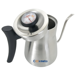 French Style Drip Coffee Maker Pot Tea Kettle Top With Built-In Thermometer