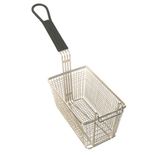 Colorful Comfortable Handles Heavy Duty Non Stick Bright Stainless Steel Frying Deep Fryer Basket Holder Basket