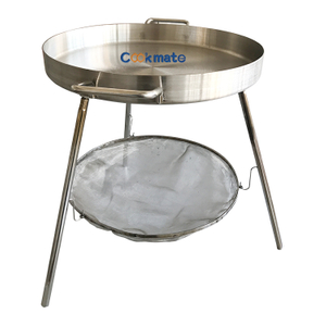 Eco Friendly Outdoor Camping Kitchen Enamel Glazing Non-Stick Cookware Sets with 3 Legs