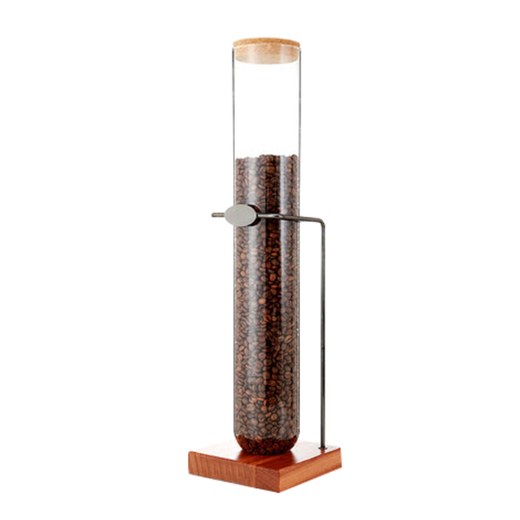 High quality 304 stainless steel test tube wooden rack for displaying coffee bean and tea display stand