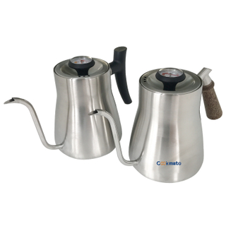 850ml Coffee Pot Household Portable Stainless Steel Wood Handle Long Spout Hand Kettle Coffee Pot