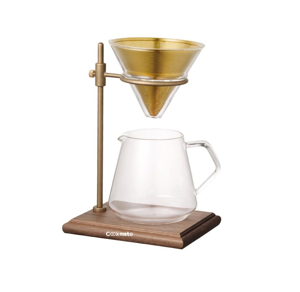 Cookmate Dripper Stand Rack Stand Hand Drip Line Paper Filter Coffee With Wooden Base