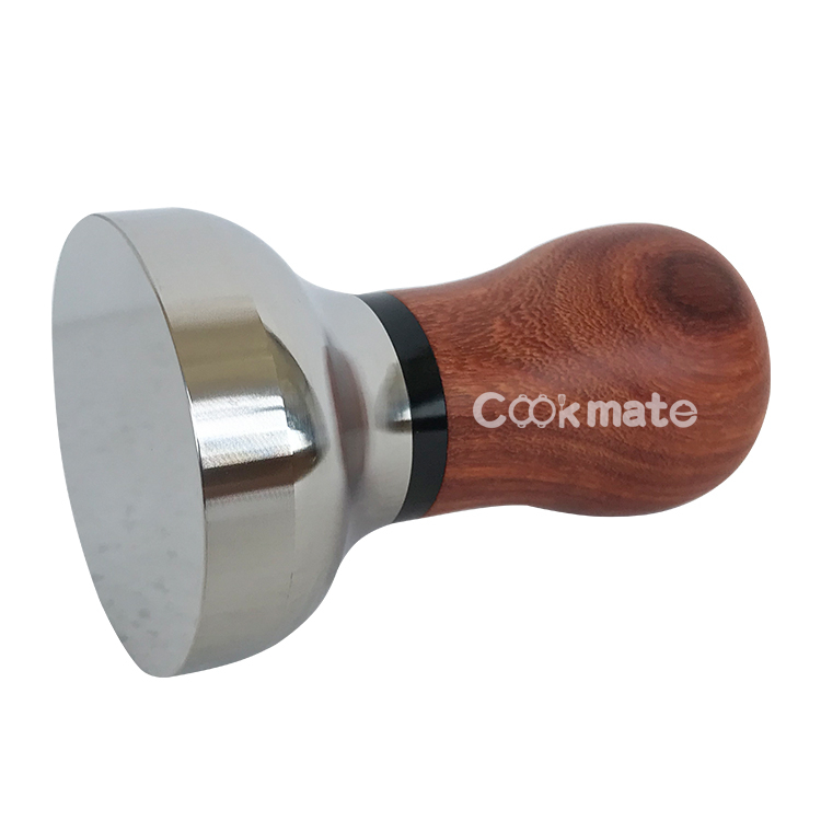 Top Quality Coffeeshop Accessories Calibrated Coffee Stamper With Wood Handle