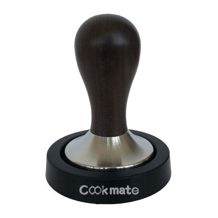 New Style Round Hammer Espresso Calibrated Coffee Stamper With Wood Handle