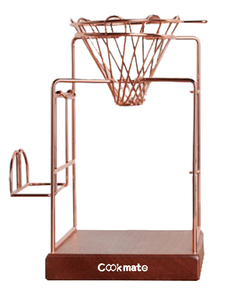 Stainless Steel Slow Drip Coffee Filter Espresso Maker Tool Percolator Frame With Wooden Base